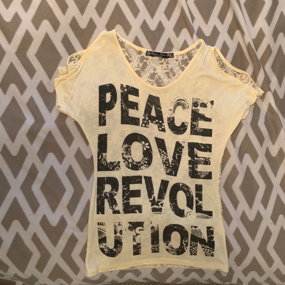 PEACE LOVE REVOLUTION fashion top